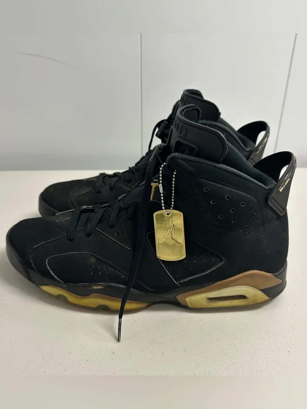 Air Jordan 6 Men’s Retro DMP Defining Moments Black Metallic Gold - Size 13